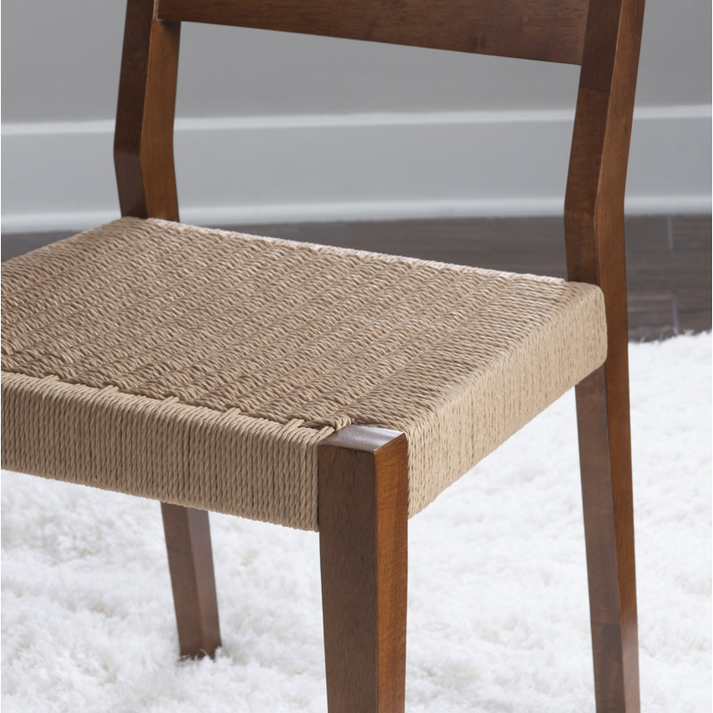 Aniek Solid Wood Top Four Leg Dining Set, 5 Pieces: Table, 4 Chairs, Brown