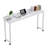Overbed Table with 360° Wheels, Queen Size Mobile Bed Desk with Heavy Duty Metal Leg, Sturdy Laptop Cart & Dining Table for Bedroom, Living Room, Hospital Use-841456724