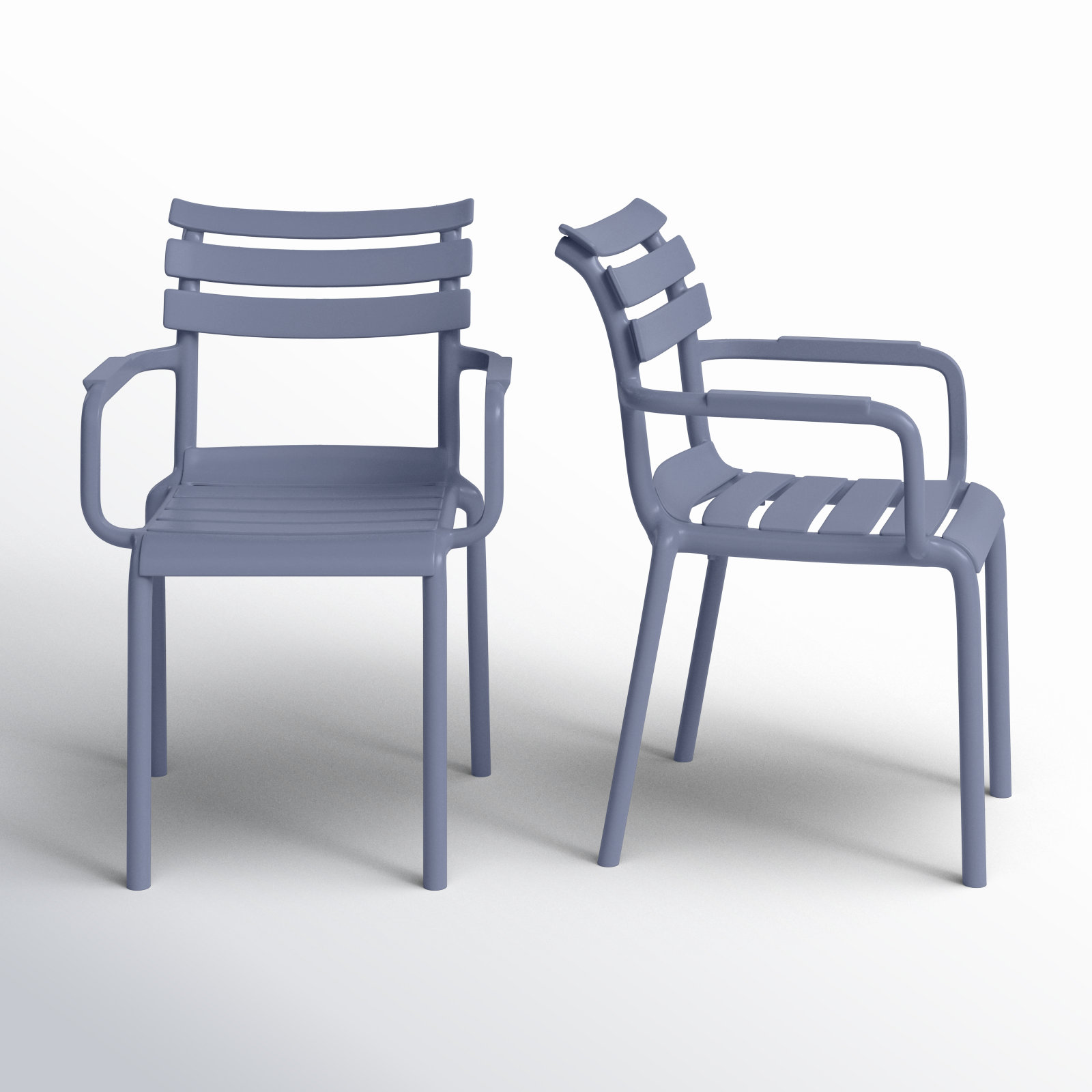 Aragons Stackable Patio Armchair, Dark Gray