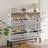 Slim 4-Door Flip Drawer Shoe Cabinet with Adjustable Shelves & Hooks, Space-Saving Entryway Organizer-188104621