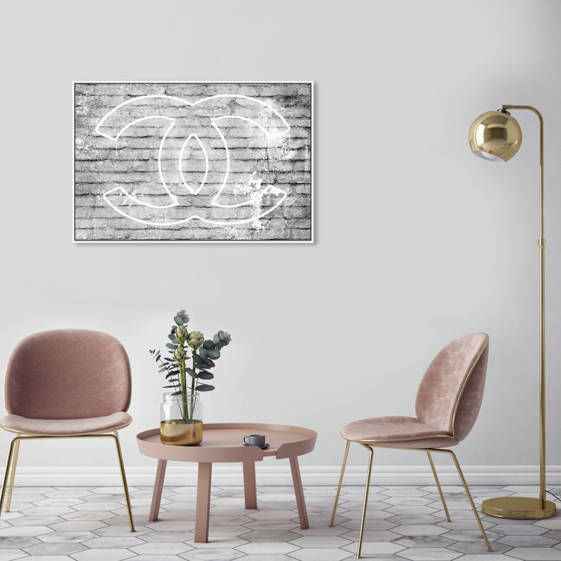 «Fashion and Glam All Glory», impression sur toile tendue, Cadre blanc, L 36 po x H 24 po