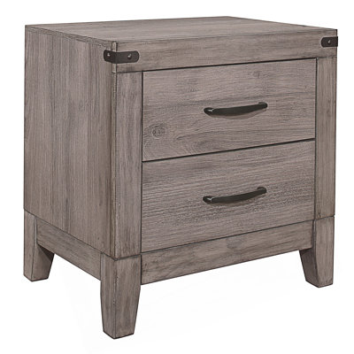 1pc Nightstand With 2x Drawers, Bed Side Table, End Table