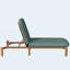 Chaise longue d'extérieur inclinable réglable pour patio, cadre en bois d'acacia, 3 positions, dossier, bord de piscine, vert jardin