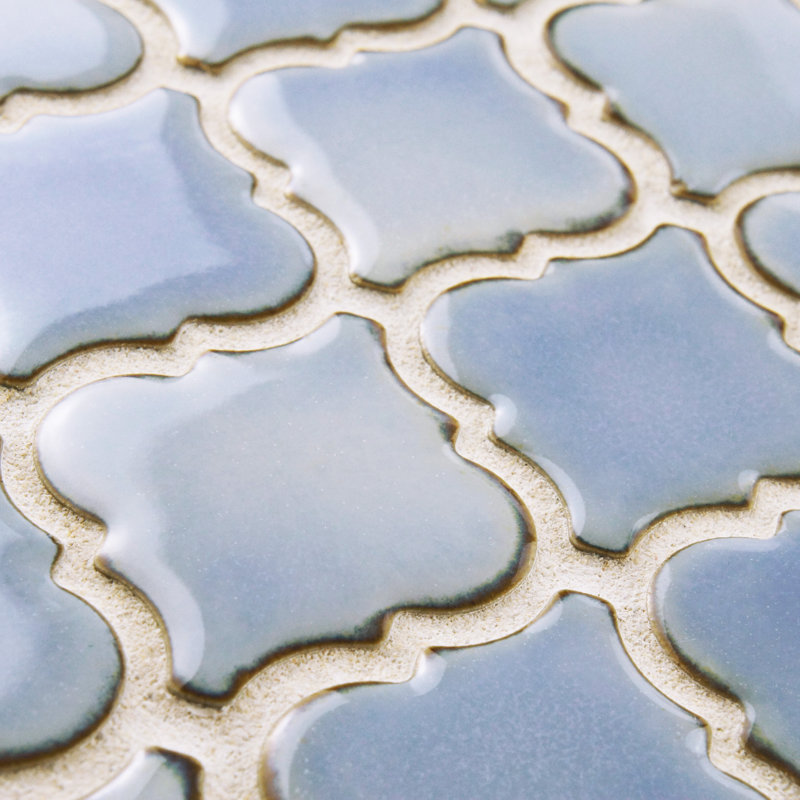 Hudson Tangier 2" x 2" Porcelain Grid Mosaic Wall & Floor Tile, Frost Blue