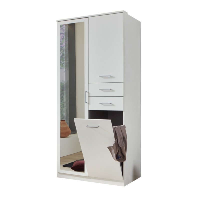 Berengarius 1 Door Manufactured Wood Wardrobe, White