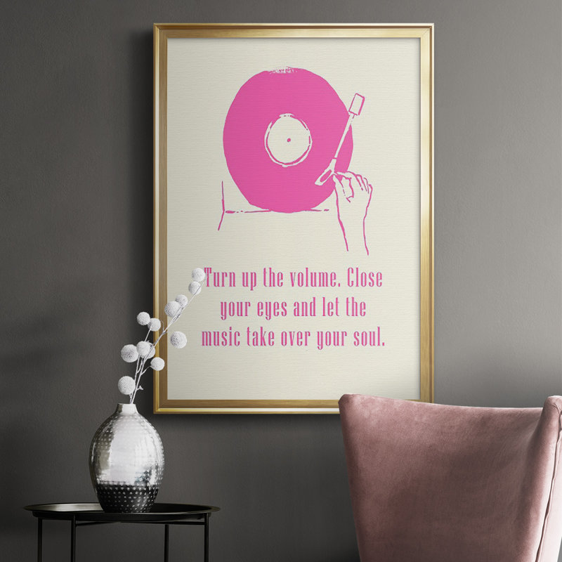 «Sweet Melody III», reproduction encadrée de qualité supérieure, prête à être accrochée, Toile avec cadre doré