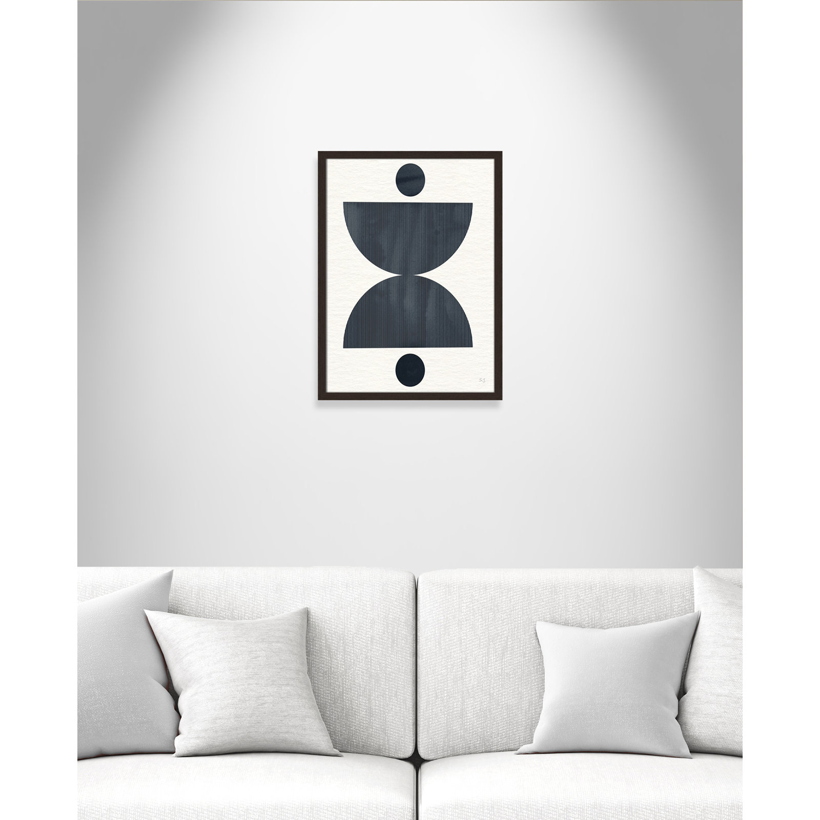 Eclipse II Print by Susan Jill, 23" H x 17" W x 0.75" D, Open Grain Walnut Framed