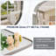 Miroir de salle de bain ovale moderne | Cadre en acier inoxydable-424648690-406325272