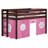 Johannes Solid Wood Twin Low Loft Bed with Ladder and Tent-208540039-208540034