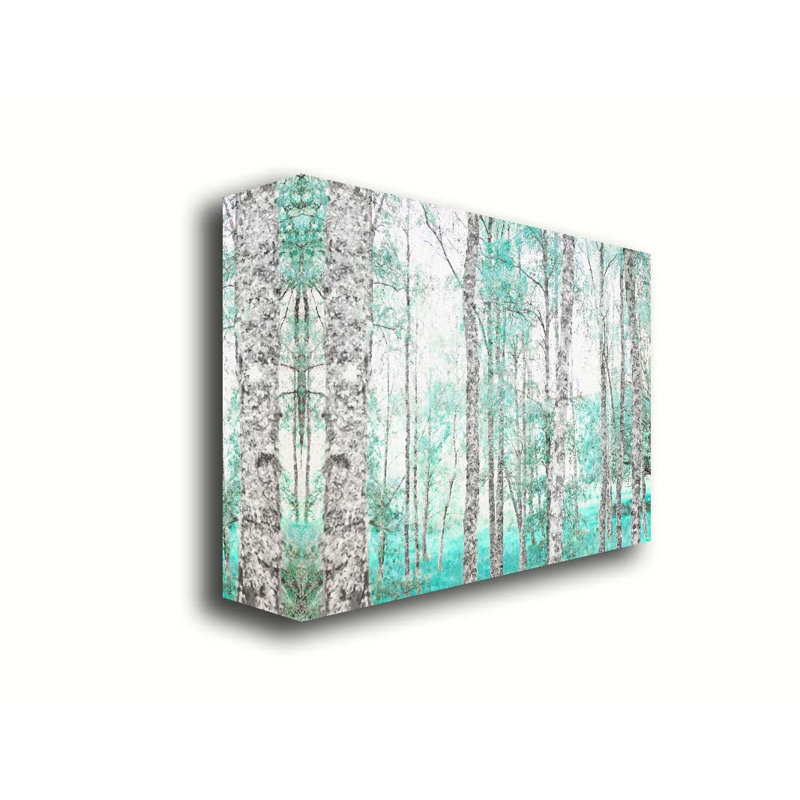 Forêt sarcelle par Hal Halli. Toile giclée sur toile tendue avec cadre flottant, Toile tendue, Ne s’applique pas