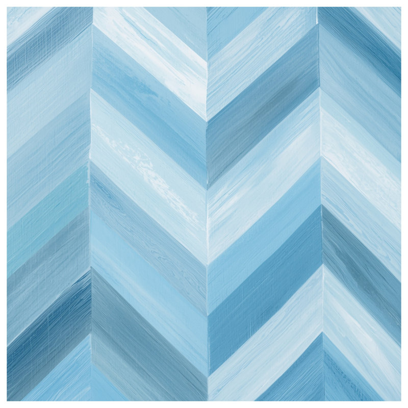 Coussins en zigzag bleu, 26 po x 26 po