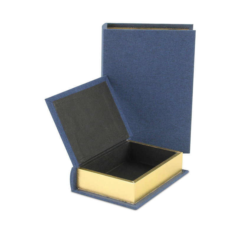 Ensemble de 2 boîtes à livres Aiyanna, Marine