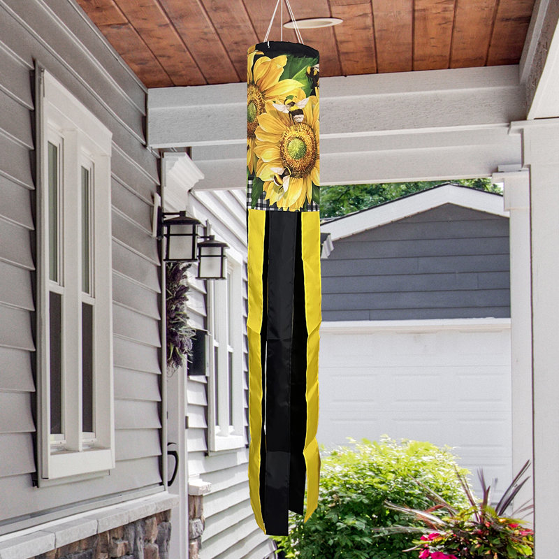 Buzzing Sunflowers Windsock, Yellow/Black Summer