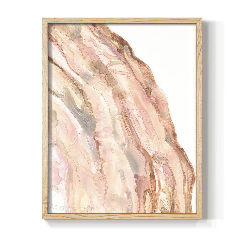 Rose Quartz I, reproduction encadrée - bois massif, H 30 po x l 24 po