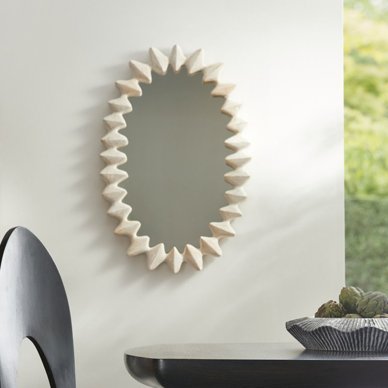 Cicada Oval Solid Wood Mirror