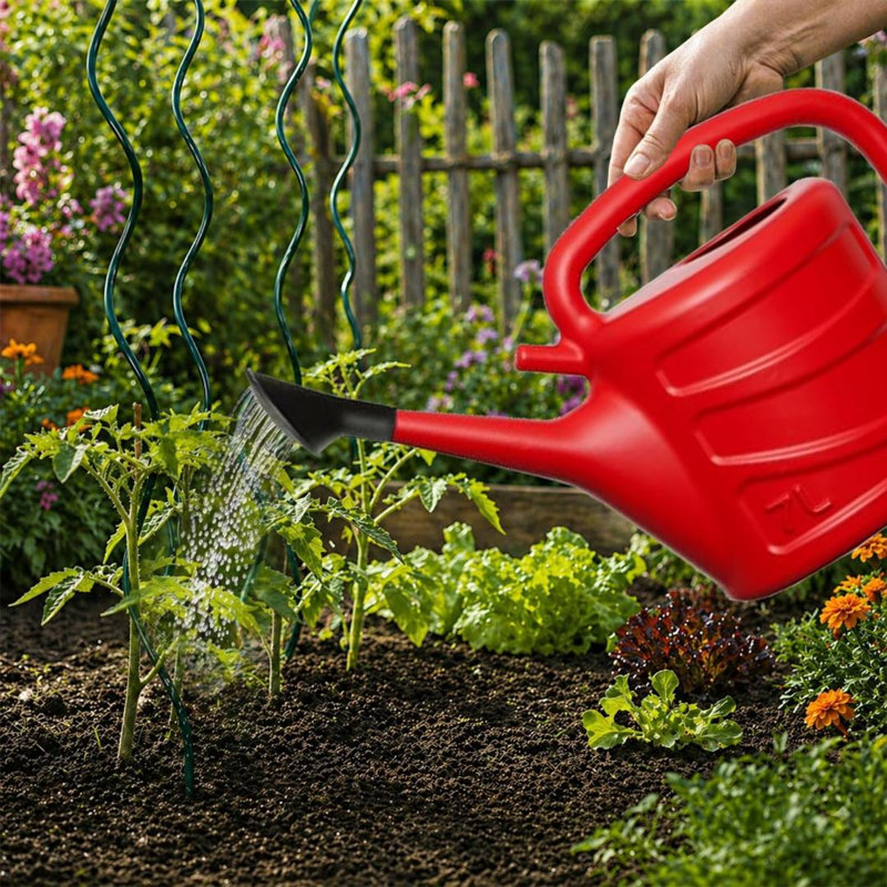 Watering Can, 33cm H x 40cm W x 11cm D, Red