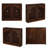 Mid-Century Modern Fluted Sideboard Cabinet - Black, 2 Outlet Holes, Narrow Side Cabinet for Living Room, Entryway, Hallway, Kitchen-1241406518