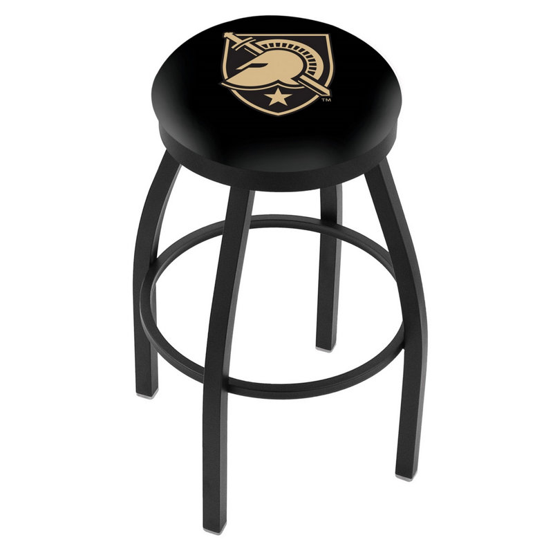 NCAA Swivel 25" Counter Stool, Black Wrinkle, US Military Academy