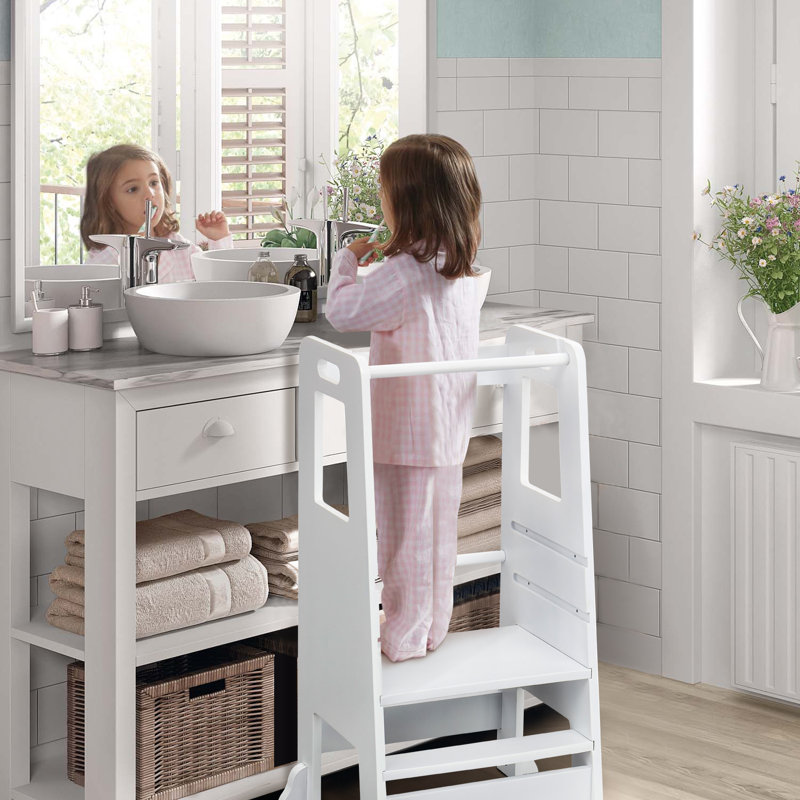 Leonid Kid Step Stool, White