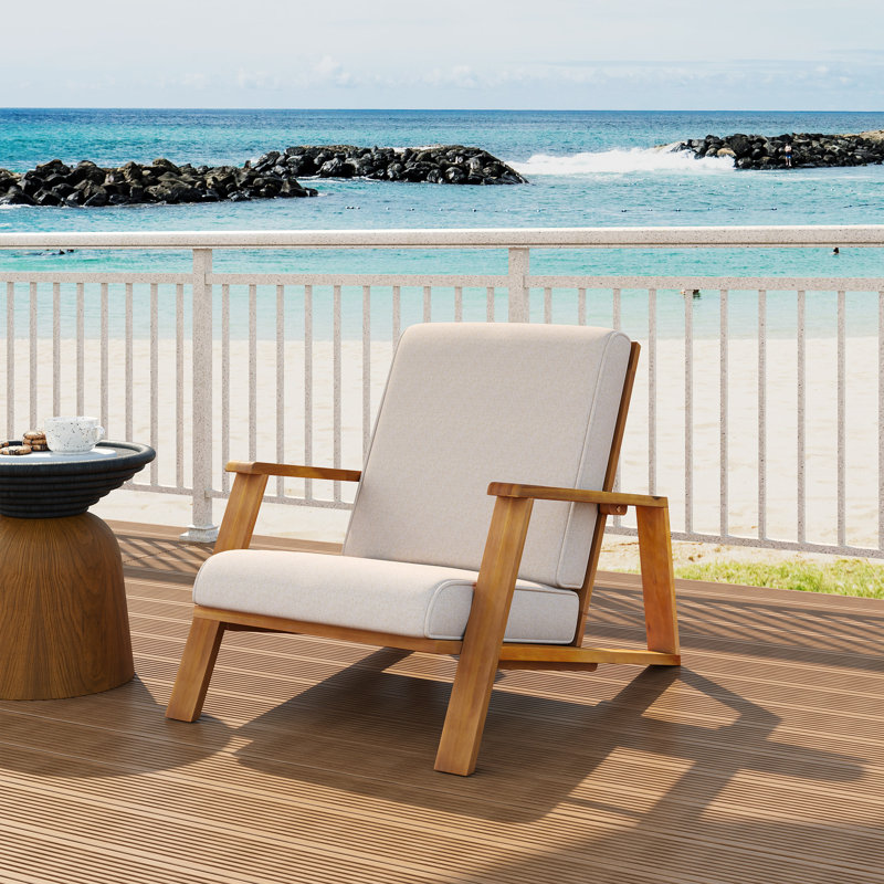 Chaise longue de patio, Teck