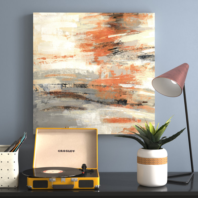 «Golden Dust Crop Orange» par Silvia Vassileva, reproduction sur toile tendue, H 24 po x l 24 po x P 2 po