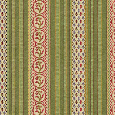 Rayure Fleurette Cotton Blend Fabric