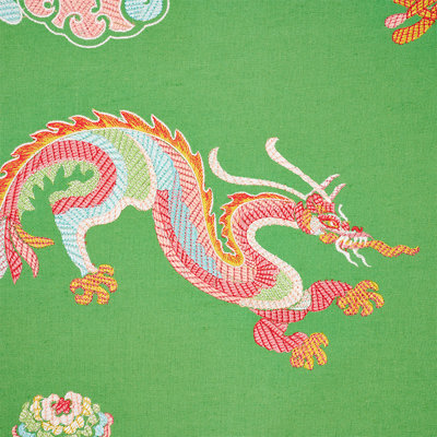 Tissu de broderie Hanlun Dragon