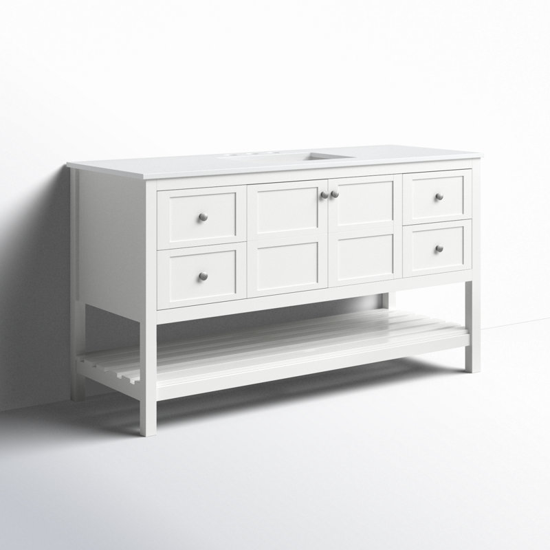 Ensemble de meuble-lavabo simple 60 po Krish, Blanc