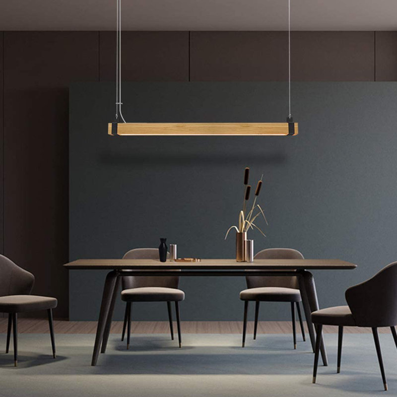 Almalik 1 - Light Wood LED Kitchen Island Pendant