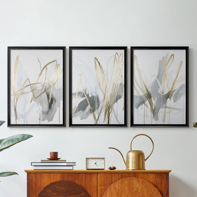 ABSTRACT Series DCCLVIII  -Custom Framed  Wrapped Gallery Canvas - 3 Pieces