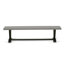 Ensemble de salle à manger 6 pièces - 4 chaises Parson Pu noires, 1 banc en bois et 1 table de salle à manger moderne - Finition noire brossée-1335210774