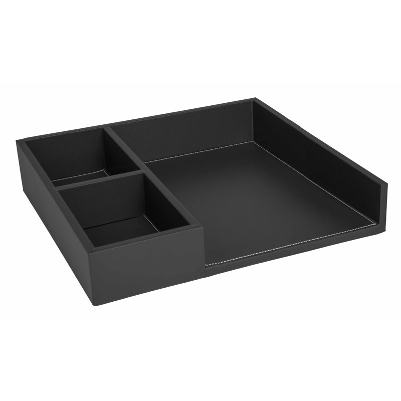 Leather / Faux Leather Tray, Black