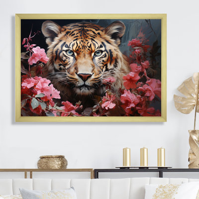 Tigre romantique sur toile