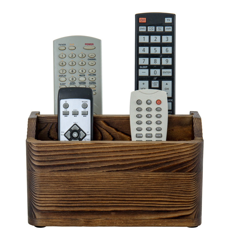 Solid Wood Remote Control Holder Caddy