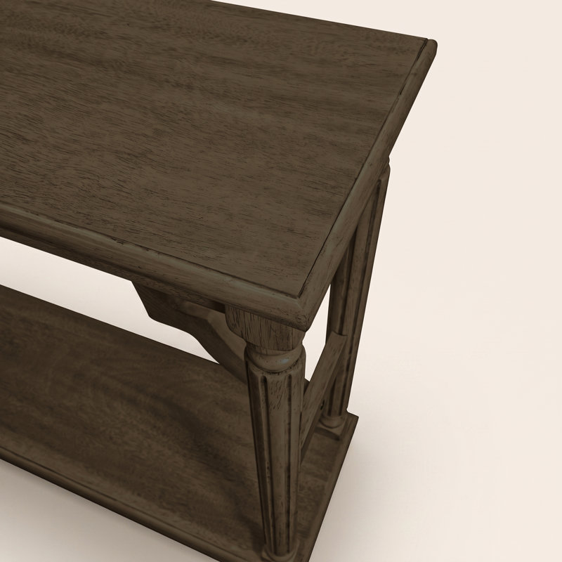 Console en bois massif 45,9 po Allanton, Chêne antique