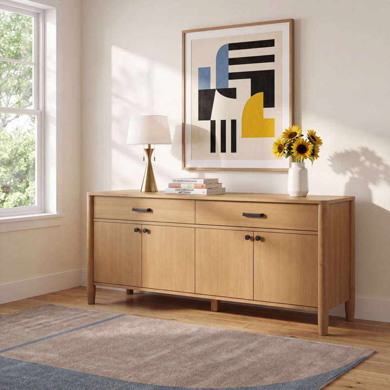 Dawes 72" Sideboard In Enhanced Natural Oak