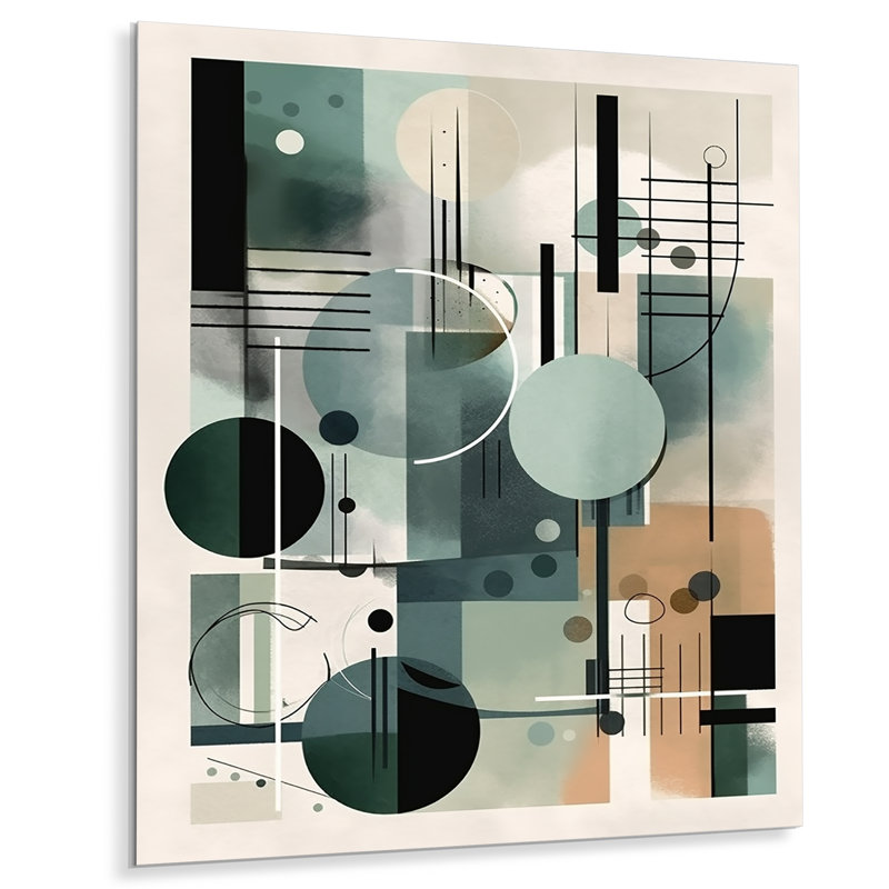 Modern Abstract Wall Decor on Metal, 20" H x 12" W x 1" D