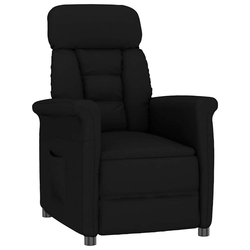 vidaXL Armchair Micro Fiber Modern Contemporary Seating Living Room Decorative, Black Fabric