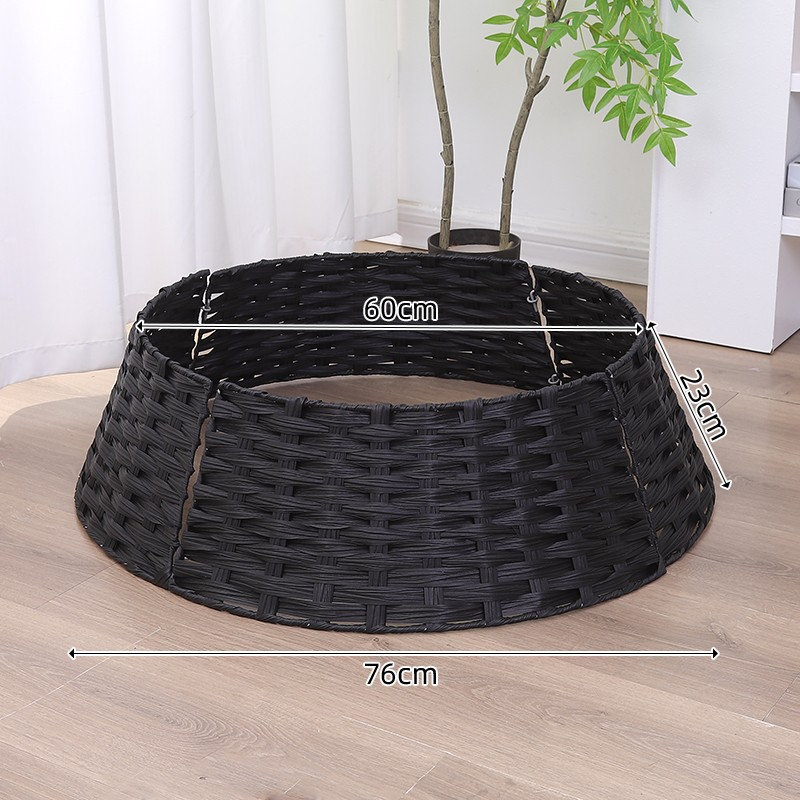 Adalee Polyethylene Tree Skirt, Black