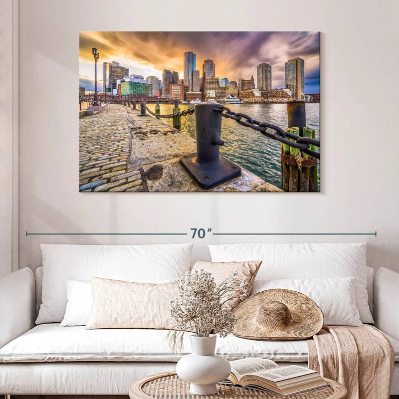 Hannes, Boston, Massachusetts Harbor, H 32 po x l 48 po