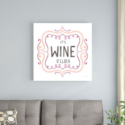 «Wine penséts II» par Melissa Averinos - reproduction d'art textuel sur toile tendue