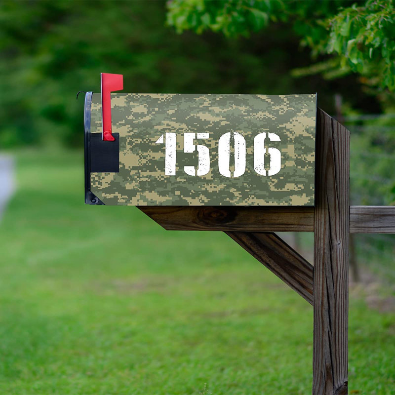 Plaque d'adresse Camoflauge, H 20,5 po x l 18,25 po x P 1 po, Vert