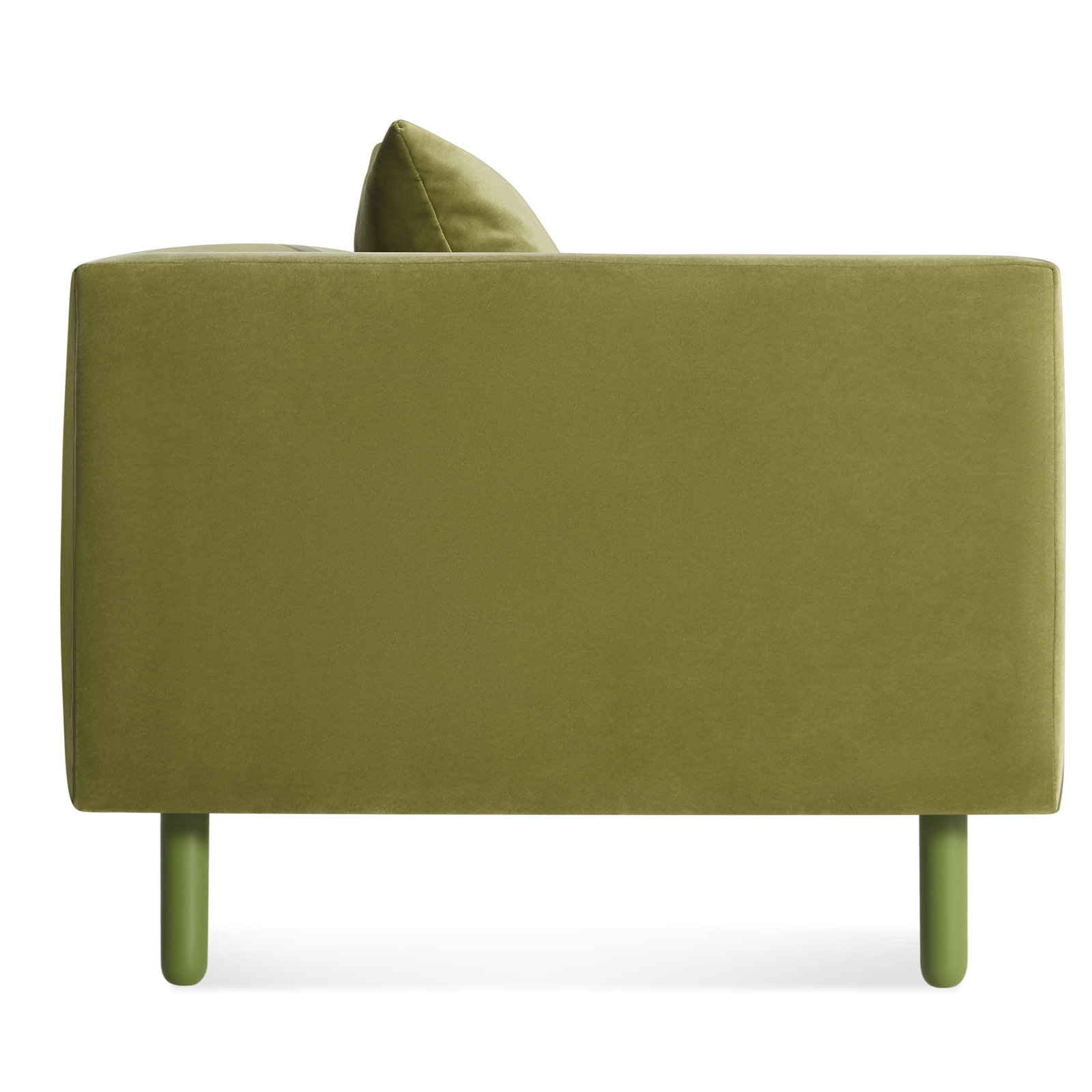 Mono 83'' Upholstered Sofa, Bella Loden Performance Velvet, Grasshopper