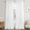 Rideau en lin avec passe-tringle Dennan, rideaux semi-transparents en lin pour la chambre à coucher