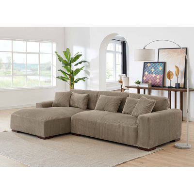 Asyiah 114.5" Wide Microfiber Sofa & Chaise