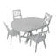 Ensemble de table de salle à manger 5 pièces Mid-Century