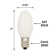 4 Watt Equivalent C7 E12/Candelabra 2700K LED Bulb