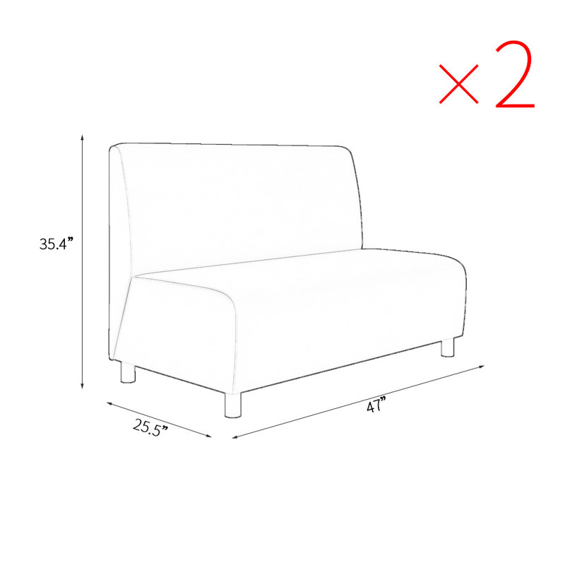 Banc rembourré en similicuir Eulala