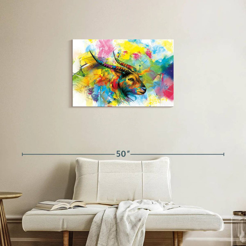 Brampt Horned Goat Paint Splash