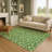 Premium Machine Washable Dockside AMF1814 HoHoHo Snowy Christmas Rug-1910200876
